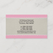 Zoete Roze en Polka Dots Visitekaartje (Achterkant)