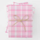 Zoete roze en witte speldenpatroon inpakpapier vel (In situ)