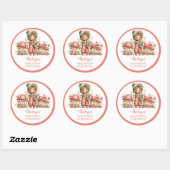 Zoete Roze Fee Bloemige Verjaardag Bedankt Sticker (Vel)