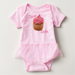 Zoete Roze Geometrische Taartpunt Baby Cupcake
