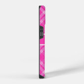 Zoete Roze Geruite Hart Monogram iPhone Hoesje (Rechterkant)
