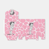 Zoete Roze Giraffe Baby shower Favor Boxes Bedankdoosjes (Uitgevouwen)
