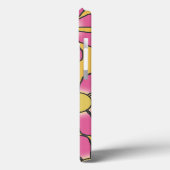 Zoete Roze Grafische Bloemen op elke Kleur Case-Mate iPhone Case (Achterkant / Links)