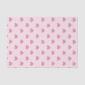 Zoete Roze Hart Patroon Pastel Blozen Tissuepapier (Voorkant)