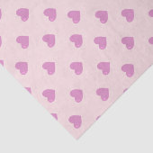 Zoete Roze Hart Patroon Pastel Blozen Tissuepapier (Detail)