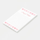 Zoete Roze Harten Post-it Notities Post-it® Notes (Schuin)
