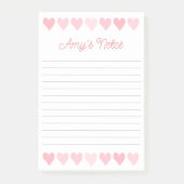Zoete Roze Harten Post-it Notities Post-it® Notes (Voorkant)