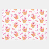 Zoete Roze Ijs Inpakpapier Set van 3 Vel (Voorkant)