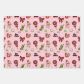 Zoete Roze Kerstcadeauverpakkings Papier Inpakpapier Vel (Voorkant 2)