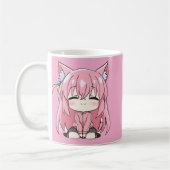 Zoete Roze Kitty Chibi Mok (Links)