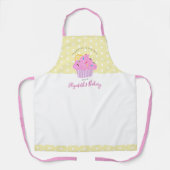 Zoete roze koekjes bakkerij dessert Geel Aangepast Schort (Voorkant)