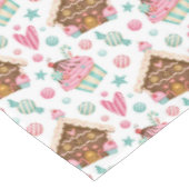 Zoete roze koekjes en ontbijtkoeken tafelkleed (Gekanteld)