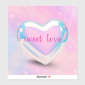 zoete roze liefde hart sticker (Vel)