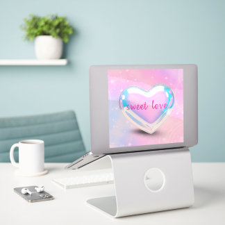 zoete roze liefde hart sticker
