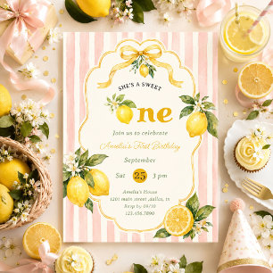 Zoete Roze Limonade 1e Verjaardag  Kaart