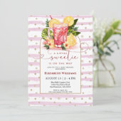 Zoete Roze Limonade Baby Shower Kaart (Staand voorkant)