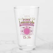 Zoete  roze limonade op ijs glas (Achterkant)