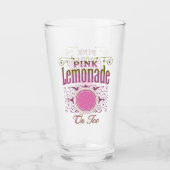 Zoete  roze limonade op ijs glas (Voorkant)