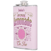 Zoete roze limonade op ijs heupfles (Links)
