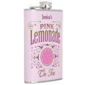 Zoete roze limonade op ijs heupfles (Rechts)
