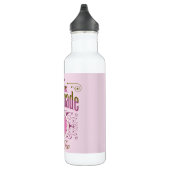 Zoete  roze limonade op ijs waterfles  (Rechts)