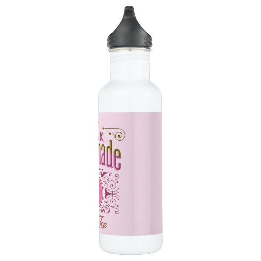 Zoete roze limonade op ijs waterfles (Rechts)