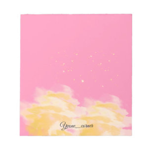 Zoete Roze Lucht Esthetische Wolken Schrijven Notitieblok