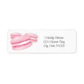 zoete roze macarons etiket (Voorkant)