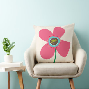 Zoete Roze Madelief Pop Cute Zomer Bloemen Patroon Kussen