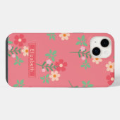 Zoete Roze Madeliefjes Boeket Retro iPhone Hoesje (Achterkant horizontaal)
