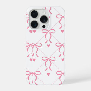 Zoete Roze Minimalistische Hartpatroon Mobiele Hoe iPhone 15 Pro Case