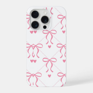 Zoete Roze Minimalistische Hartpatroon Mobiele Hoe iPhone 15 Pro Case