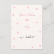 Zoete Roze Minimalistische Verjaardagsuitnodiging