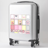 Zoete Roze Olifant 3 Planner Stickers (Koffer)