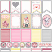 Zoete Roze Olifant 3 Planner Stickers (Voorkant)
