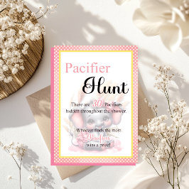 Zoete Roze Olifant Baby Shower Fopspenen Jacht Spe