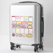 Zoete Roze Olifant - Pindachu Smile 2 Sticker (Koffer)