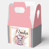 Zoete Roze Olifant - Pindakaas Glimlacht Bedankdoosjes (Geopend)