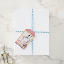 Zoete Roze Olifant - Pindakaas Glimlacht Cadeaulabel