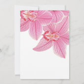 Zoete Roze Orchidee Bloemen Groen Verjaardag Kaart (Achterkant)