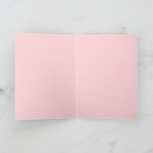 Zoete Roze Paarse Teddybeer & Hartpatroon Kaart (Binnen)