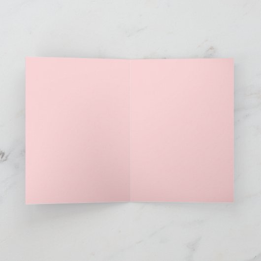 Zoete Roze Paarse Teddybeer & Hartpatroon Kaart (Binnen)