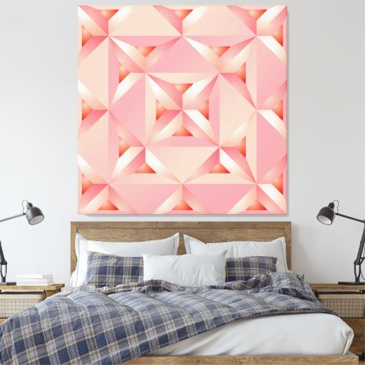 Zoete roze roomrooster voor aardbeienvulling canvas afdruk (Insitu (Slaapkamer))