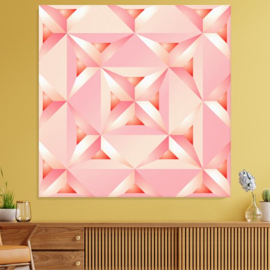 Zoete roze roomrooster voor aardbeienvulling canvas afdruk (Insitu (Woonkamer))