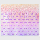 Zoete roze roze roze roze roze gouddruppels cadeaupapier (Vlak)