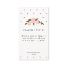 Zoete Roze Rozen & Hartjes Luierraffle