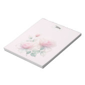 Zoete roze rozen notitieblok (Linkerzijde)