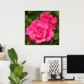 Zoete roze rozen poster (Thuiskantoor)