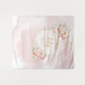 Zoete roze salie baby shower fotohokje wandkleed (Voorkant (horizontaal))