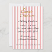 Zoete roze satijn van 16 uitnodiging (Achterkant)